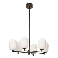 Noor chandelier Taklampa Kromsvart/vit