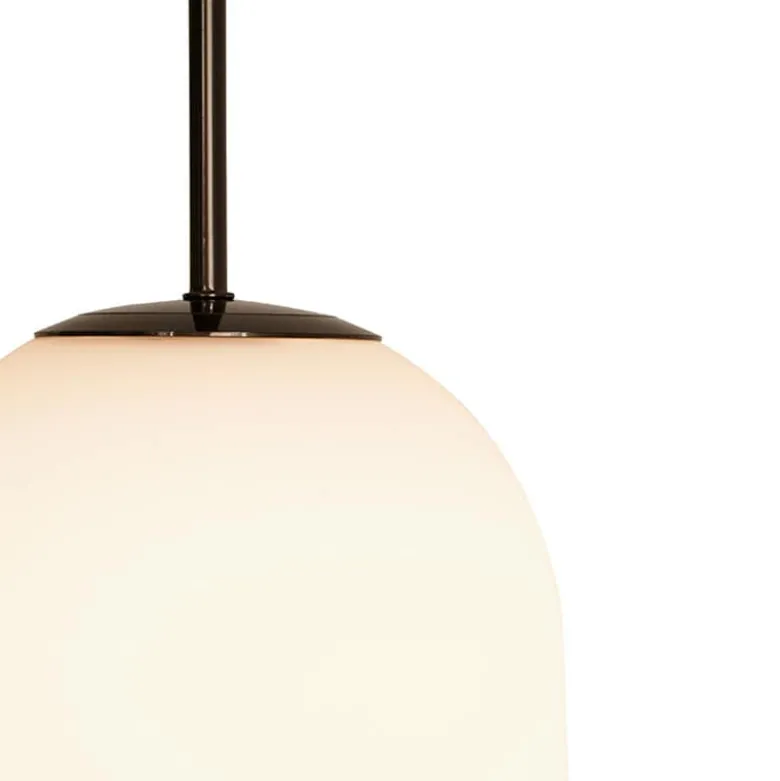 Noor S Taklampa Kromsvart/vit