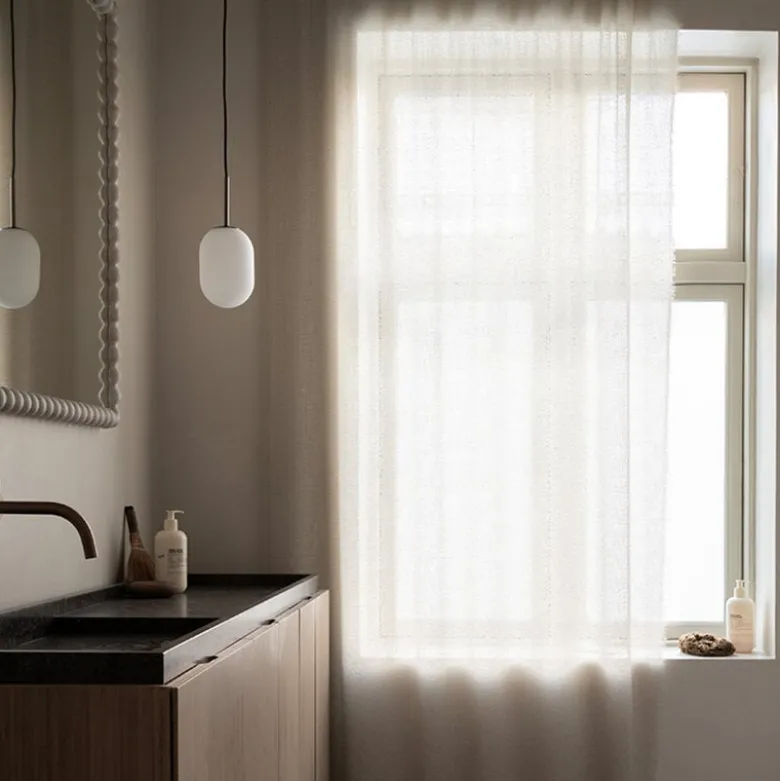 Noor S Taklampa Kromsvart/vit