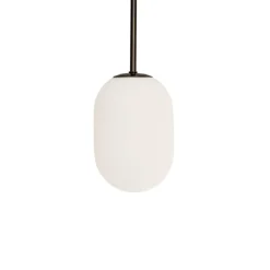 Noor S Taklampa Kromsvart/vit