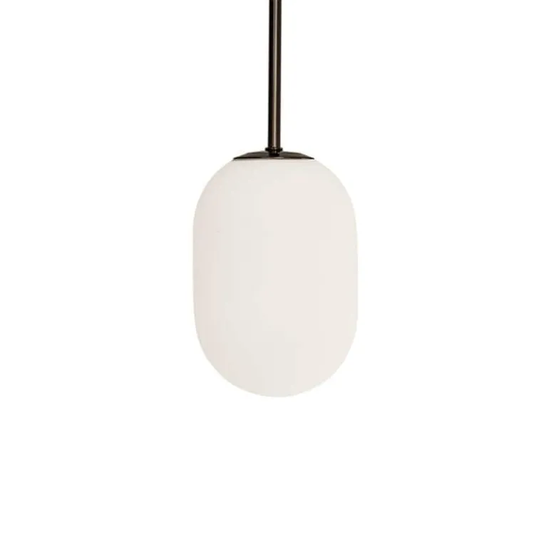 Noor S Taklampa Kromsvart/vit