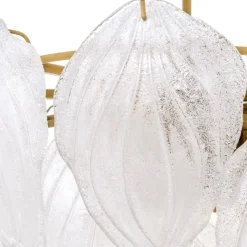 Novida Chandelier taklampa frostat glas/antik mässing