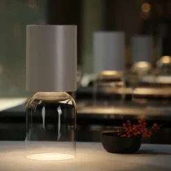 Nui mini outdoor bordslampa greige