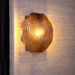 Nuria Vägglampa Antik mässing/glas
