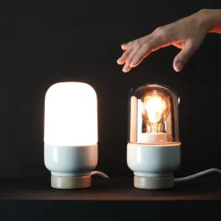 Ohm 100/190 bordslampa med dimmer E27 vit/matt opal