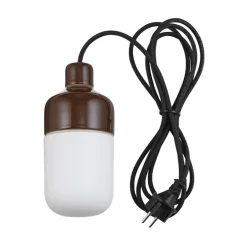 Ohm 100/215 outdoor taklampa IP44 E27 brun/matt opal