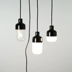 Ohm 100/215 outdoor taklampa IP44 E27 svart/klarglas