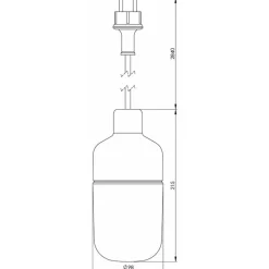 Ohm 100/215 outdoor taklampa IP44 E27 vit/klarglas