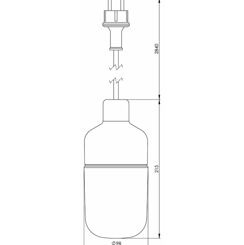 Ohm 100/215 outdoor taklampa IP44 E27 vitt/matt opal