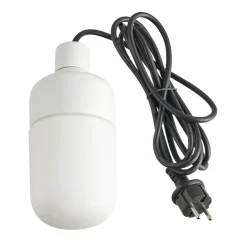 Ohm 100/215 outdoor taklampa IP44 E27 vitt/matt opal
