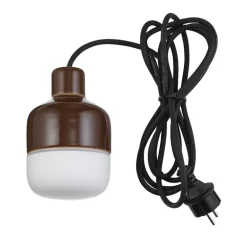 Ohm 100/155 outdoor taklampa IP44 G9 brun/matt opal