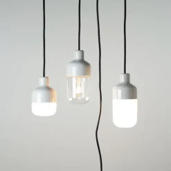 Ohm 100/155 outdoor taklampa IP44 G9 vit/matt opal