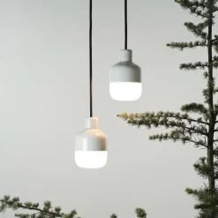 Ohm 100/155 outdoor taklampa IP44 G9 vit/matt opal