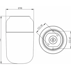 Ohm 100/170 tak-/vägglampa IP44 E27 brun/klarglas