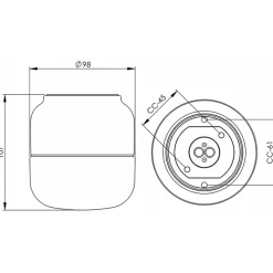Ohm 100/110 tak-/vägglampa IP44 G9 brun/matt opal