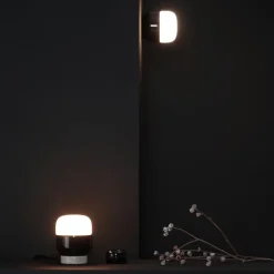 Ohm 100/110 tak-/vägglampa IP44 G9 svart/matt opal