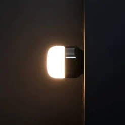 Ohm 100/110 tak-/vägglampa IP44 G9 svart/matt opal