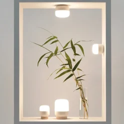 Ohm 100/110 tak-/vägglampa IP44 G9 vit/matt opal
