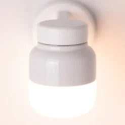 Ohm 100/150 vägglampa IP44 G9 vit/matt opal