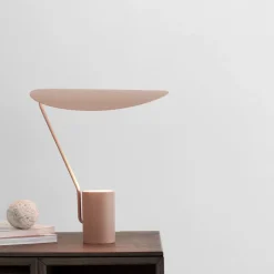 Ombre bordslampa beige