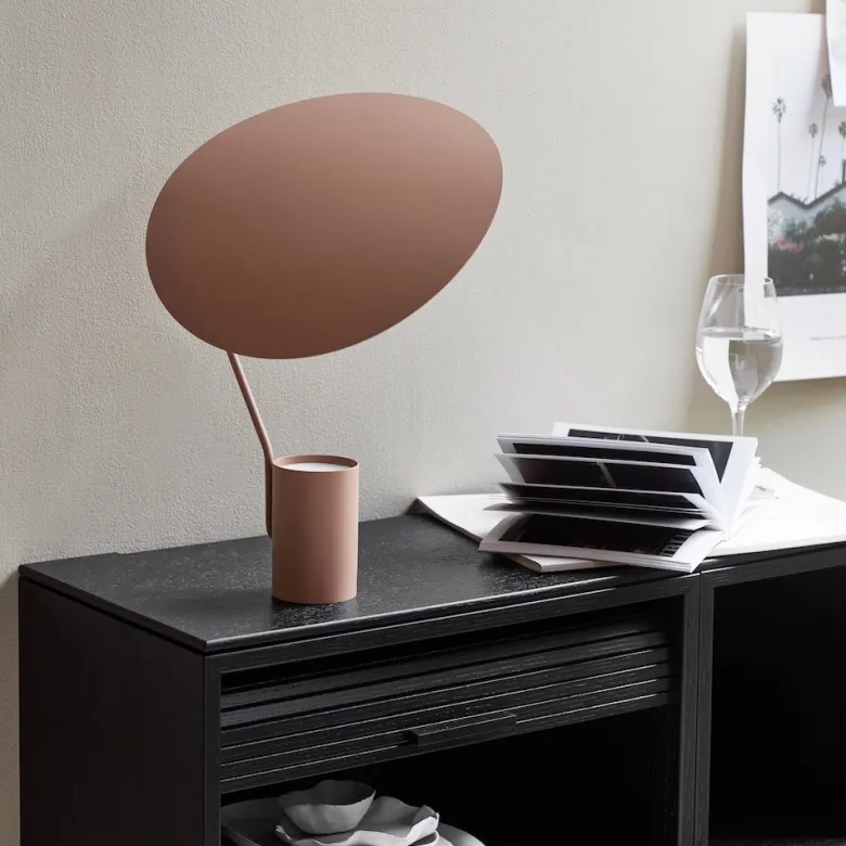 Ombre bordslampa beige