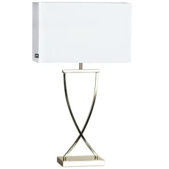 Omega Bordslampa Mässing/Vit 69 cm