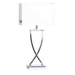 Omega h52 cm krom/vit Bordlampa