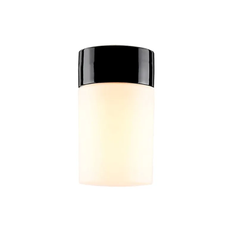 Opus 120/200 taklampa/vägglampa opalglas/svart IP54