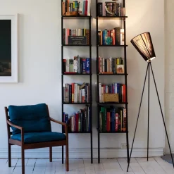 Oslo Wood Golvlampa matt svart stativ