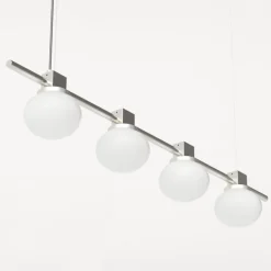 Ovoid quadruple taklampa stainless steel