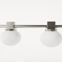 Ovoid quadruple taklampa stainless steel