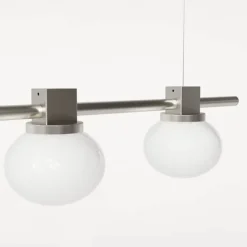 Ovoid quadruple taklampa stainless steel