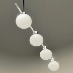 Ovoid quadruple taklampa stainless steel