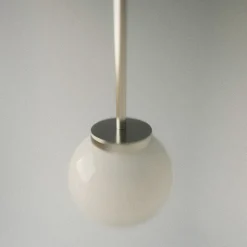 Ovoid single taklampa stainless steel