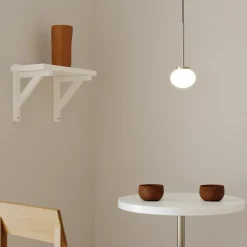 Ovoid single taklampa stainless steel