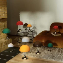 Panthella 250 portabel bordslampa Original Opal Red