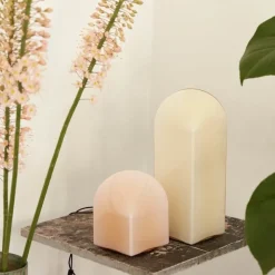 Parade 160 bordslampa blush pink glass