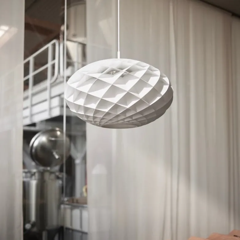 Patera oval Taklampa white