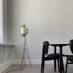 Pearl golvlamp brass