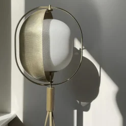 Pearl golvlamp brass