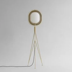 Pearl golvlamp brass