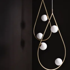 Pearls 80 Pendant lamp Brass, opal