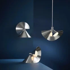 Peel taklampa brushed stainless steel