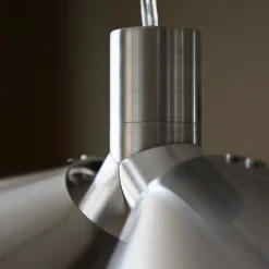 Peel taklampa brushed stainless steel