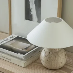 Pella bordslampa travertine