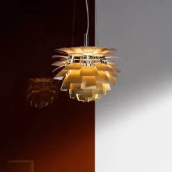 PH Artichoke Ø600 taklampa brass V4