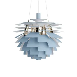 PH Artichoke Ø600 Taklampa Dusty Blue/brass V4