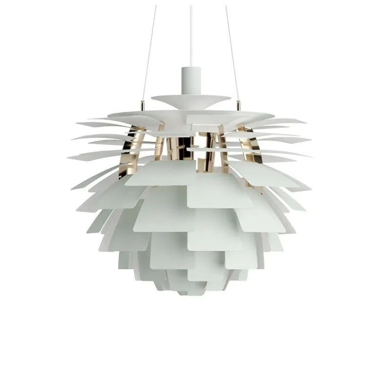 PH Artichoke Ø600 Taklampa Dusty Green/brass V4