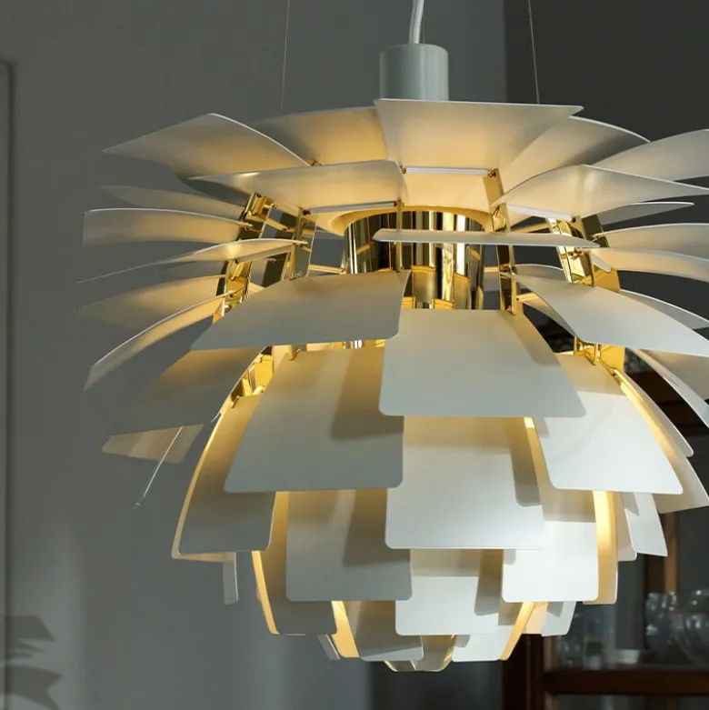 PH Artichoke Ø480 Taklampa Dusty Green/brass V4