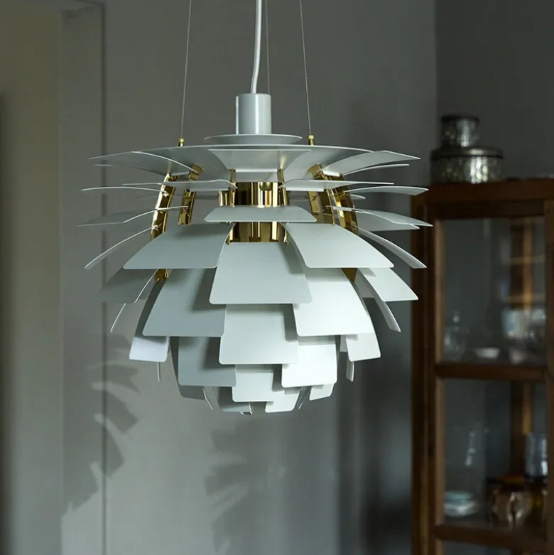 PH Artichoke Ø480 Taklampa Dusty Green/brass V4
